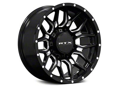 RTX Offroad Wheels Claw Gloss Black Milled with Rivets 6-Lug Wheel; 18x9; -12mm Offset (04-15 Titan)