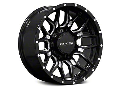 RTX Offroad Wheels Claw Gloss Black Milled with Rivets 6-Lug Wheel; 20x10; -18mm Offset (04-15 Titan)