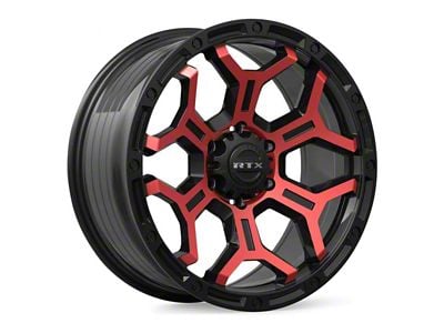 RTX Offroad Wheels Goliath Gloss Black Machined Red Spokes 6-Lug Wheel; 18x9; 0mm Offset (04-15 Titan)