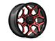 RTX Offroad Wheels Goliath Gloss Black Machined Red Spokes 6-Lug Wheel; 18x9; 0mm Offset (04-15 Titan)