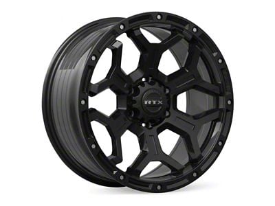 RTX Offroad Wheels Goliath Satin Black with Milled Rivets 6-Lug Wheel; 18x9; 0mm Offset (04-15 Titan)