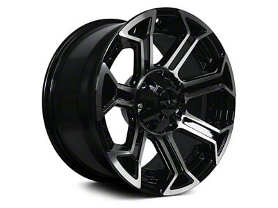 RTX Offroad Wheels Peak Gloss Black Machined 6-Lug Wheel; 22x10; -18mm Offset (04-15 Titan)