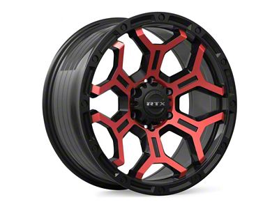 RTX Offroad Wheels Goliath Gloss Black Machined Red Spokes 6-Lug Wheel; 20x9; 0mm Offset (05-15 Tacoma)