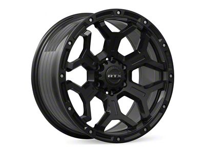 RTX Offroad Wheels Goliath Satin Black with Milled Rivets 6-Lug Wheel; 20x9; 0mm Offset (05-15 Tacoma)