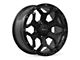 RTX Offroad Wheels Goliath Satin Black with Milled Rivets 6-Lug Wheel; 20x9; 0mm Offset (05-15 Tacoma)