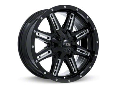 RTX Offroad Wheels Ravine Black Milled 6-Lug Wheel; 18x9; 10mm Offset (05-15 Tacoma)