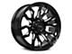 RTX Offroad Wheels Patton Gloss Black Milled Spoke 6-Lug Wheel; 20x9; 10mm Offset (10-24 4Runner)