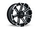 RTX Offroad Wheels Peak Gloss Black Machined 6-Lug Wheel; 18x9; 0mm Offset (10-24 4Runner)