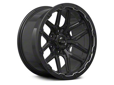 RTX Offroad Wheels Volcano Gloss Black Milled Edge 6-Lug Wheel; 18x9.5; -10mm Offset (10-24 4Runner)