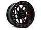 RTX Offroad Wheels Zion Black Milled Red 6-Lug Wheel; 20x9; 0mm Offset (10-24 4Runner)