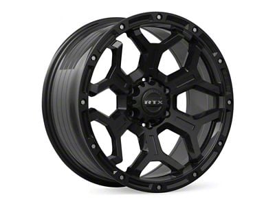 RTX Offroad Wheels Goliath Satin Black with Milled Rivets 6-Lug Wheel; 18x9; 0mm Offset (2024 Tacoma)