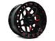 RTX Offroad Wheels Zion Black Milled Red 6-Lug Wheel; 17x9; 0mm Offset (2024 Tacoma)