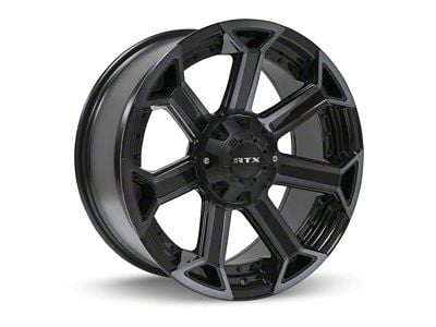 RTX Offroad Wheels Peak Black Machined Gray 6-Lug Wheel; 20x10; -18mm Offset (03-09 4Runner)