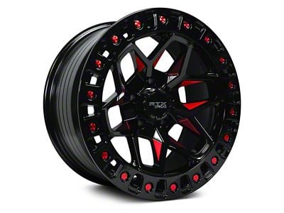 RTX Offroad Wheels Zion Black Milled Red 6-Lug Wheel; 20x9; 0mm Offset (03-09 4Runner)
