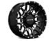 RTX Offroad Wheels Claw Gloss Black Milled with Rivets 6-Lug Wheel; 18x9; -12mm Offset (21-24 Bronco, Excluding Raptor)