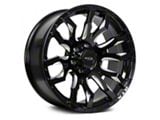 RTX Offroad Wheels Patton Gloss Black Milled Spoke 6-Lug Wheel; 20x9; 10mm Offset (21-24 Bronco, Excluding Raptor)