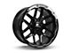 RTX Offroad Wheels Volcano Gloss Black Milled Edge 6-Lug Wheel; 18x9.5; -10mm Offset (22-24 Bronco Raptor)