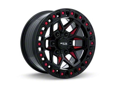 RTX Offroad Wheels Zion Black Milled Red 6-Lug Wheel; 20x9; 0mm Offset (22-24 Bronco Raptor)