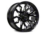 RTX Offroad Wheels Patton Gloss Black Milled Spoke 6-Lug Wheel; 20x9; 10mm Offset (17-24 Titan)