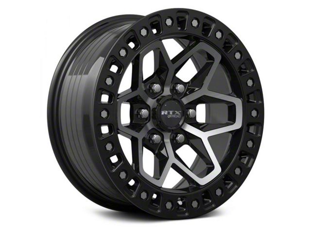 RTX Offroad Wheels Zion Gloss Black Machined 6-Lug Wheel; 20x9; 0mm Offset (22-24 Tundra)