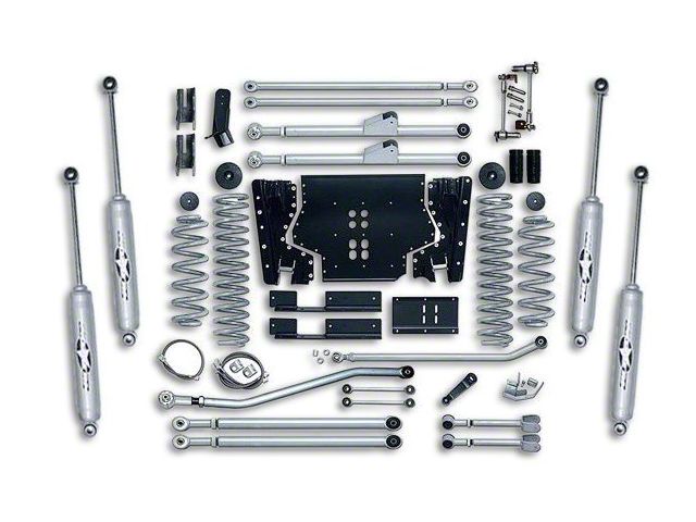 Rubicon Express 4.50-Inch Extreme-Duty Long Arm Lift Kit with Rear Track Bar (04-06 Jeep Wrangler TJ Unlimited)