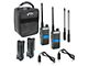 Rugged Radios GMR2, GMRS and FRS Two Way Handheld Radios with XL Batteries and Long Range Antennas; Grey