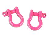 Rugged Ridge 3/4-Inch D-Ring Shackles; Pink