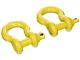 Rugged Ridge 7/8-Inch D-Ring Shackles; Yellow