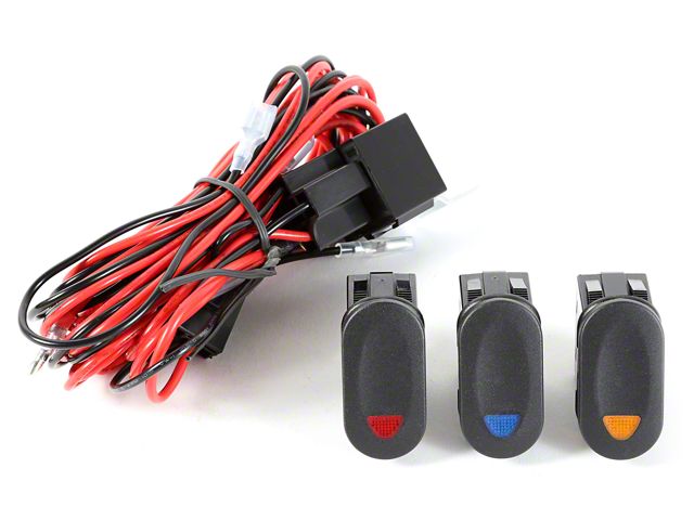 Rugged Ridge Light Installation Wiring Harness Kit for Three Off-Road Lights