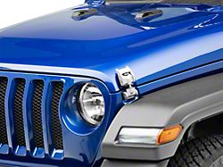 Rugged Ridge Hood Catches; Silver (18-24 Jeep Wrangler JL)