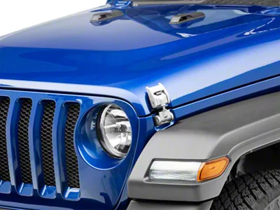 Rugged Ridge Hood Catches; Silver (18-24 Jeep Wrangler JL)