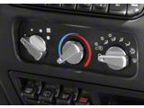 Rugged Ridge Billet Aluminum Climate Control Knobs; Blue Indicators (99-06 Jeep Wrangler TJ)