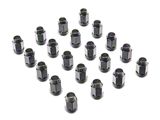 Rugged Ridge Black Acorn Lug Nut Kit; 1/2-Inch x 20; Set of 20 (07-18 Jeep Wrangler JK)