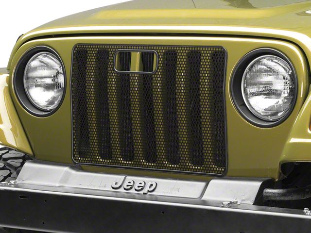 Rugged Ridge Bug Grille Screen; Black (97-06 Jeep Wrangler TJ)