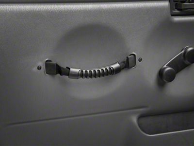 Rugged Ridge Door Pull Straps; Black (97-06 Jeep Wrangler TJ)