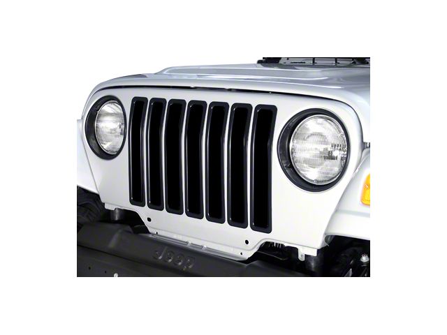 Rugged Ridge Grille Inserts; Black (97-06 Jeep Wrangler TJ)