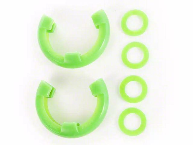 Rugged Ridge 3/4-Inch D-Ring Shackle Isolators; Green; Set of Two