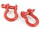 Rugged Ridge 3/4-Inch D-Ring Shackles; Red