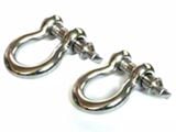 Rugged Ridge 3/4-Inch D-Ring Shackles; Stainless Steel