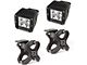 Rugged Ridge 3-Inch Square LED Light with Small X-Clamp Kit; Textured Black (Universal; Some Adaptation May Be Required)