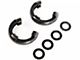 Rugged Ridge 7/8-Inch D-Ring Shackle Isolators; Black; Set of Two