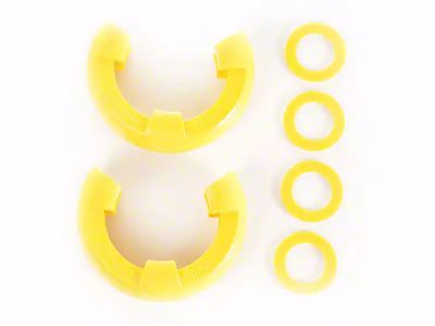 Rugged Ridge 7/8-Inch D-Ring Shackle Isolators; Yellow; Set of Two