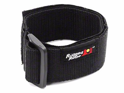 Rugged Ridge Jack Handle Retainer Strap; Black