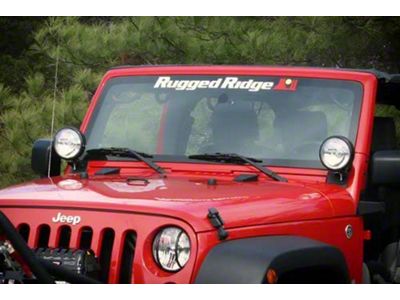 Rugged Ridge Windshield Banner; Black (Universal; Some Adaptation May Be Required)