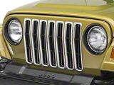 Rugged Ridge Grille Inserts; Chrome (97-06 Jeep Wrangler TJ)