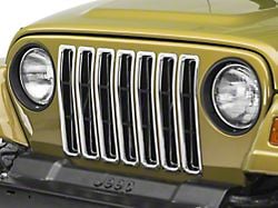 Rugged Ridge Grille Inserts; Chrome (97-06 Jeep Wrangler TJ)