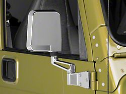 Rugged Ridge Door Mirror; Passenger Side; Chrome (87-02 Jeep Wrangler YJ & TJ)