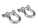 Rugged Ridge 3/4-Inch D-Ring Shackles; Stainless Steel