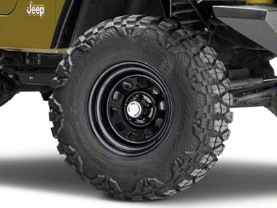 Rugged Ridge D-Window Black Steel Wheel; 15x8 (97-06 Jeep Wrangler TJ)