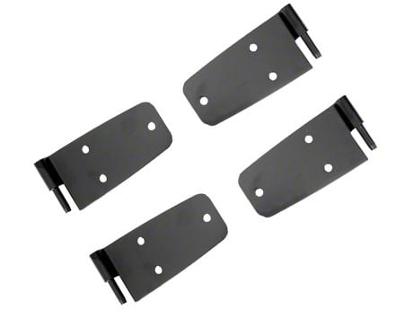 Rugged Ridge Jeep Wrangler Door Hinges; Black 11202.02 (76-93 Jeep Cj5 